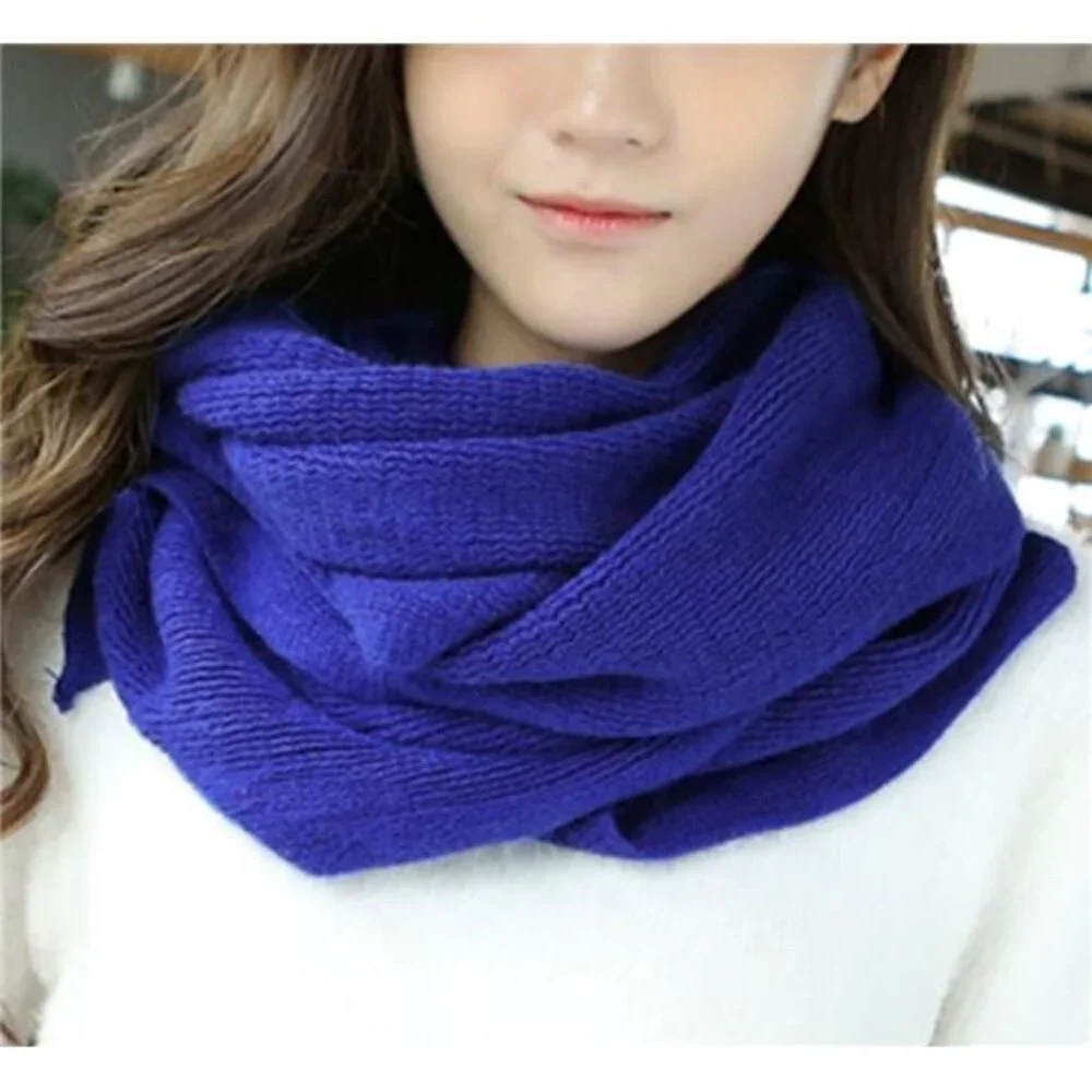 Women's Warm Scarves Long Shawl Winter Warm Large Scarf Pure Color